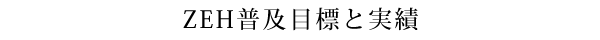 ZEH普及目標と実績